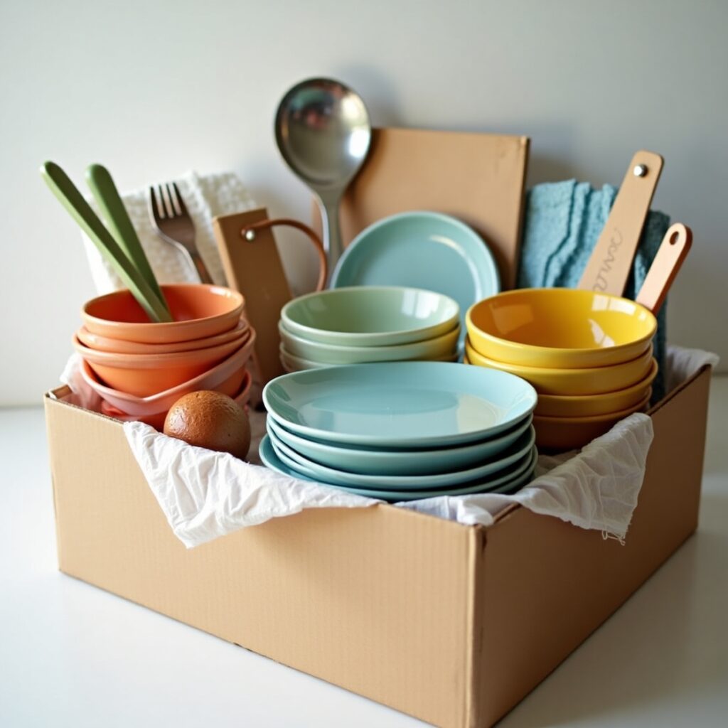 flux dev create a colorful kitchen accessories packing image w 0
