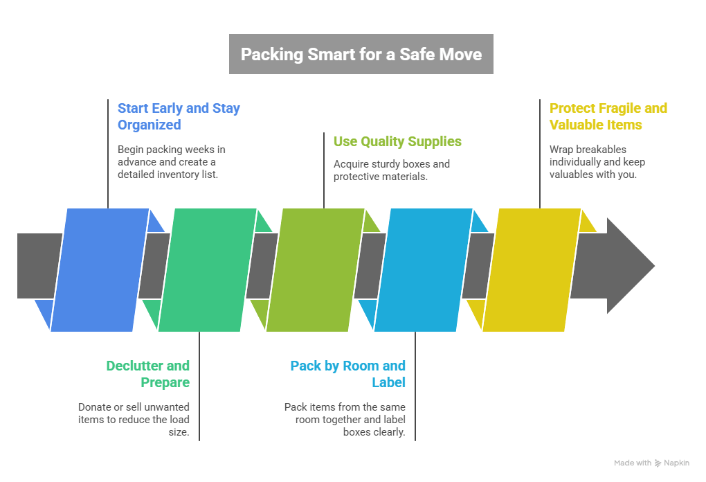 packing smart is crucial for a safe, damage free move. follow these best practices visual selection